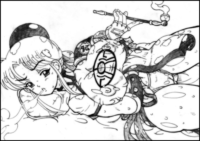 チャイナ風の武闘家コスと煙管の相性が良いせいかレオナ程は気まずくない?マァム喫煙鎧化(アムド)姿も描いてみたいがアレはバーンパレス突入時しか披露していないから時系列的にありえなくなってしまうのが悩みどころ#煙管娘 