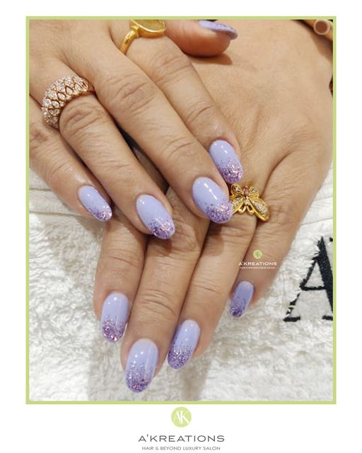 AkreationsPowai's tweet image. Let your love for lilac blossom. Nail Art by Nail Artist Azim Sayyed.

#lilacnails #lilacnails💜 #violetnails #lavendernails #glitternails #glitternailpolish #nailsglitter #glitterynails #nailsart #nailartdesigns #nailpro #mumbaisalon #akreations #akreationsindia #akreationspowai
