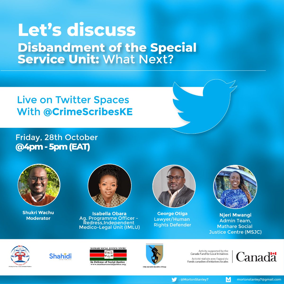 Amid the disbandment of the SSU, Human Rights Defenders are calling on the Gov't to form a commission of Inquiry and investigate cases of human rights violations.
Join in the discussion later this afternoon. #DisbandmentofSSU #HumanRights