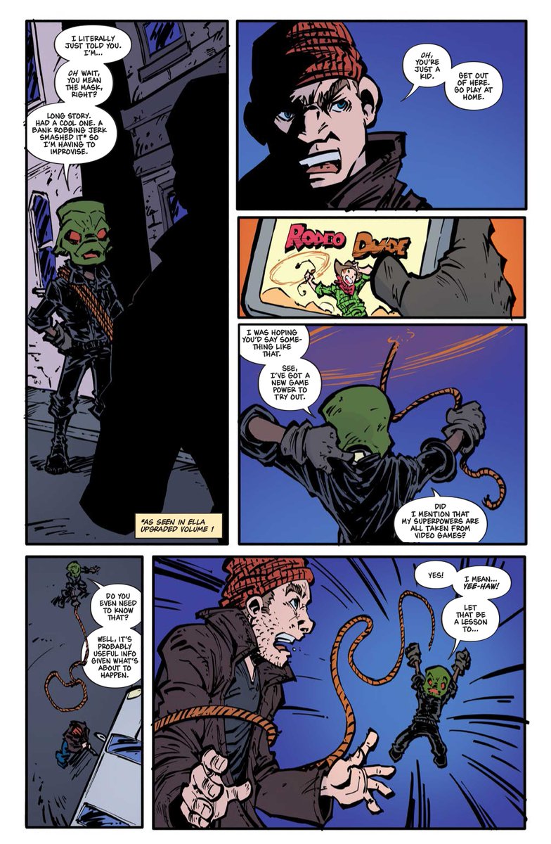 GeekSyndicate's tweet photo. Launching at @NottinghamComic tomorrow will be middle grade graphic novel Ella Upgraded Vol 2? Love the premise and the look of this one #comics
@ellaupgraded
 @ArucardPL
@notjulianamoon
 @drebasantos
@CampbellLetters find out more at https://t.co/wPCuTudwVC https://t.co/tI1ABEd2u4