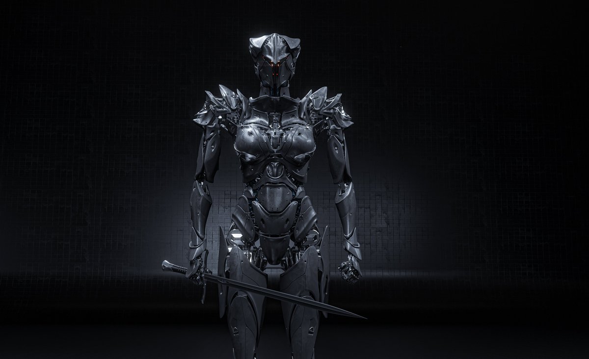 White_Robot1's tweet photo. Made a female mech with #Blender and #Moi https://t.co/zmE38MCDZX https://t.co/Pl5ZeK45mI