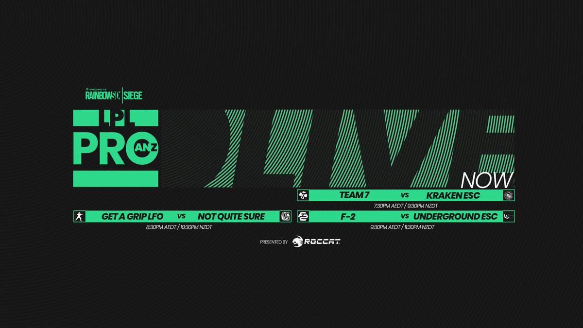 LPL_R6S's tweet photo. LPL Pro #RainbowSixSiege Season 2 2022 FINALS are LIVE ON TWITCH!
@Team7tv π@kraken_au
Get a Grip LFO π Not Quite Sure
F-2 π @UG_ESC
π¬ @bluepanda_casts @spudoom
π @SkyeCasts
π΄ LIVE NOW!
πΊ https://t.co/oZ6rd7TMPw
#LPLPRO | #LPLR6S https://t.co/g5E3iH0rSA