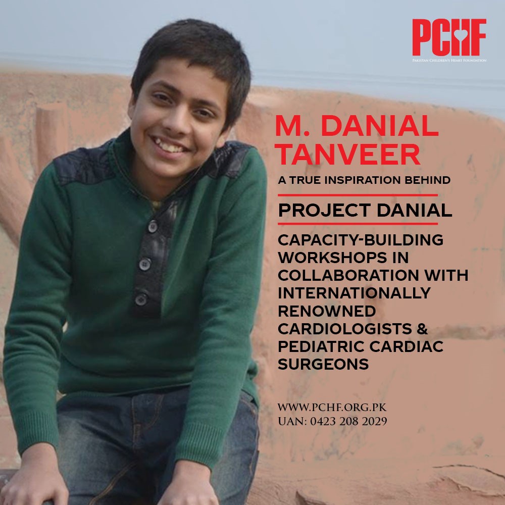 CHDHospital's tweet photo. Danial Tanveer was a truly inspirational #CHD Warrior who went on to become the iconic face of the pivotal Project Danial. Providing local doctors the chance to learn from the best in the world is key towards achieving our goals. @HeartForDanial 
@captainmisbahpk #PCHF #CHHRI https://t.co/AJ2yPcADKg