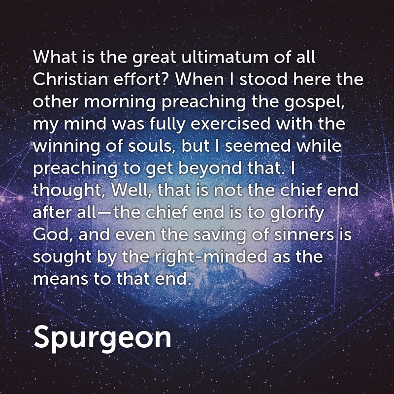 ReadingSpurgeon's tweet photo. What is the great ultimatum of all Christian effort?
#Spurgeon #s666 https://t.co/TCbhnSBWOA