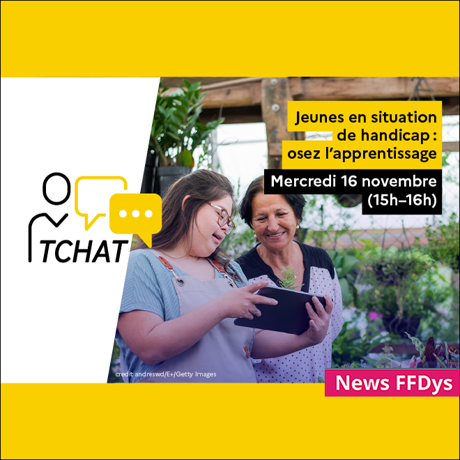 FFDysfrance's tweet photo. Mercredi 16 novembre (15h–16h)
Jeunes en situation de handicap : osez l’apprentissage
👉 Commencez d'ores et déjà à lui soumettre vos interrogations dans le formulaire en ligne : https://t.co/1QyTKf2lvH
@Onisep  #insertion #handicap #apprentissage 
#news  @FFDysfrance https://t.co/kdZRVtxi2N