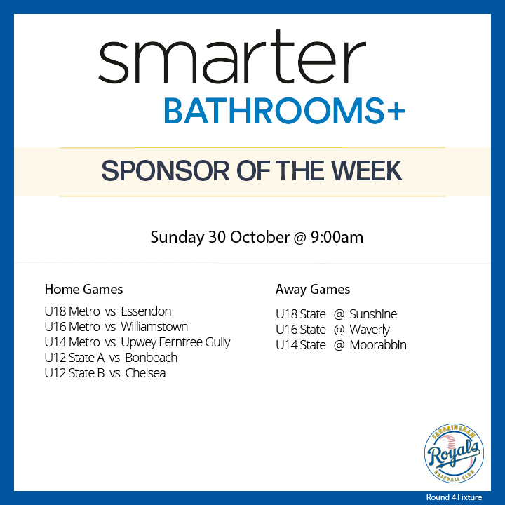 SandyRoyalsBC's tweet photo. This week's Royals games sponsored by @SmarterBathroom Thank you for your support! #sandybaseball https://t.co/Huitx3Qsd6