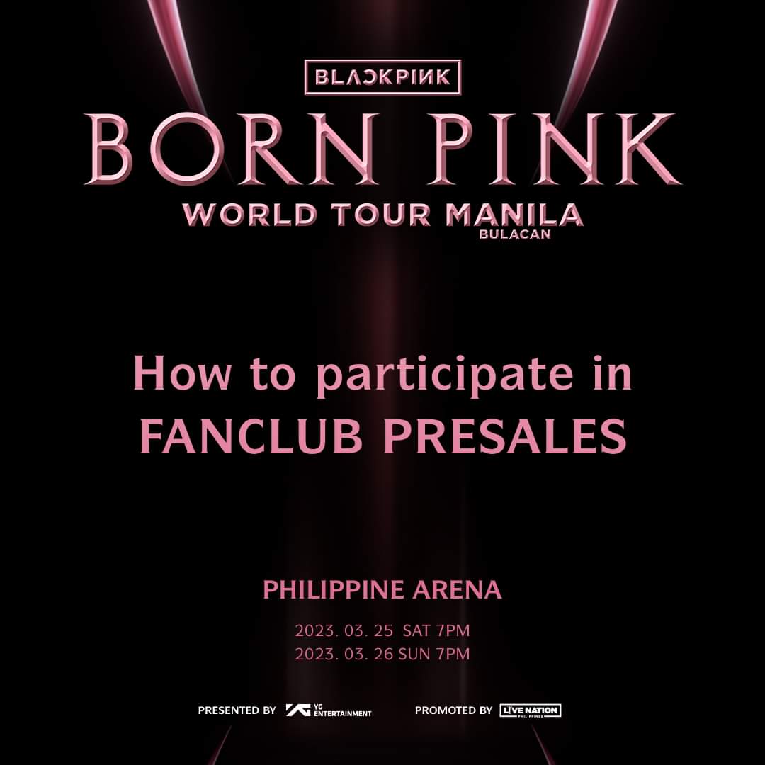 philconcerts's tweet photo. BLACKPINK will be the first KPOP act to do 2 shows at the Philippine Arena on March 25 and 26.

Presented by @livenationph
Sponsored by @enjoyGLOBE, @gcashofficial, @pepsiphl, and @McDo_PH https://t.co/yLdO6aMnC0