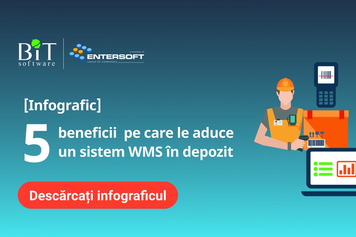 BITSoftware's tweet image. O soluție WMS este obligatorie pentru orice business care are unul sau mai multe depozite. Descărcați infograficul pentru a descoperi cele 5 beneficii pe care le aduce FluxVision WMS în depozit! bit.ly/3gQqPIb 
#fluxvisionwms #cloudwms #warehousemanagement #bitsoftware