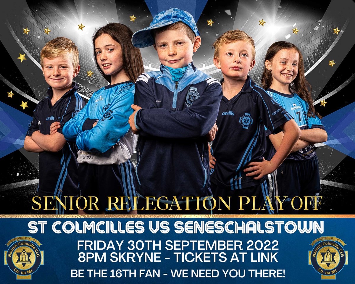Some of my 2022 posters for @StColmcillesGAA. We went with a variety of children from this brilliant club instead of player headshots. As you can see there's no fear of posing : ] The images were all shot in one day and then used in digital posters for the rest of the season #gaa