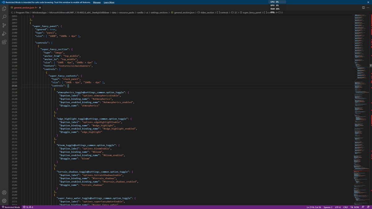 ausgefuxxt's tweet photo. Just lot of new Information just appeared in the Game-Files. This is the biggest one:
It means, that we are getting shaders back to Minecraft Bedrock Edition. FINALLY AFTER 2 YEARS https://t.co/KElMpwVCuD
