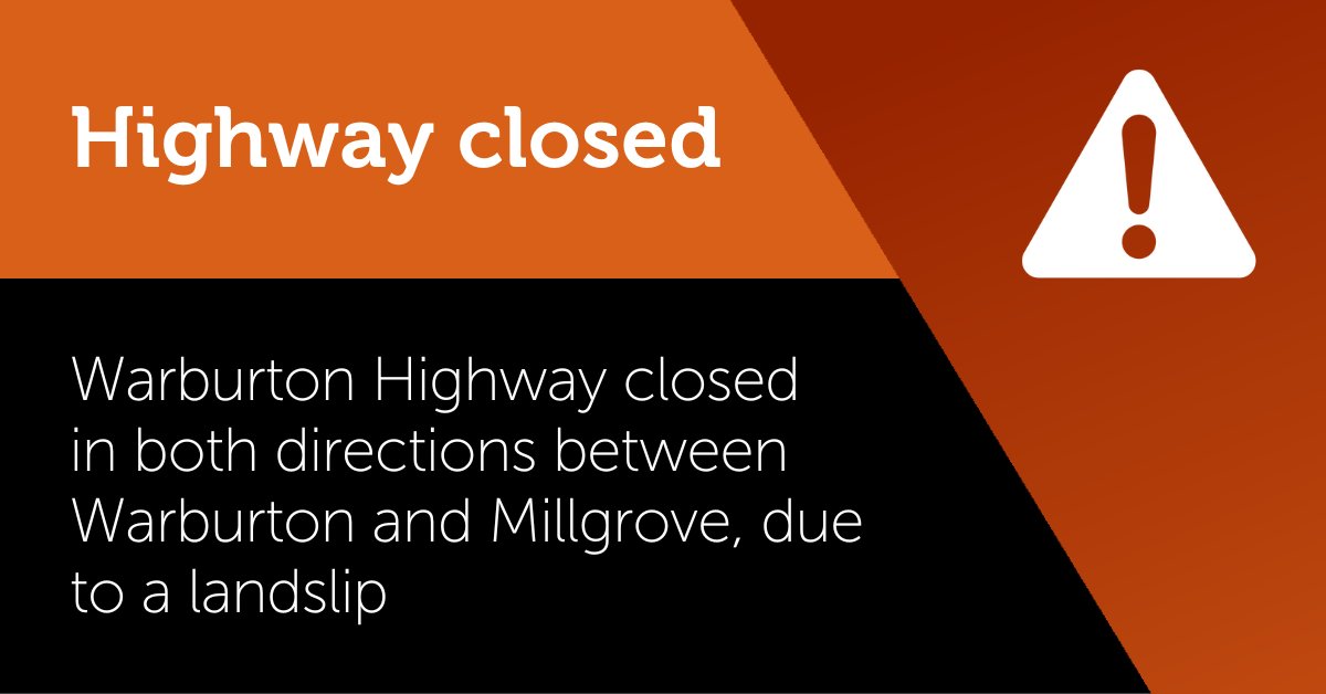 VicTraffic on Twitter "The Warburton Highway, Warburton is closed in