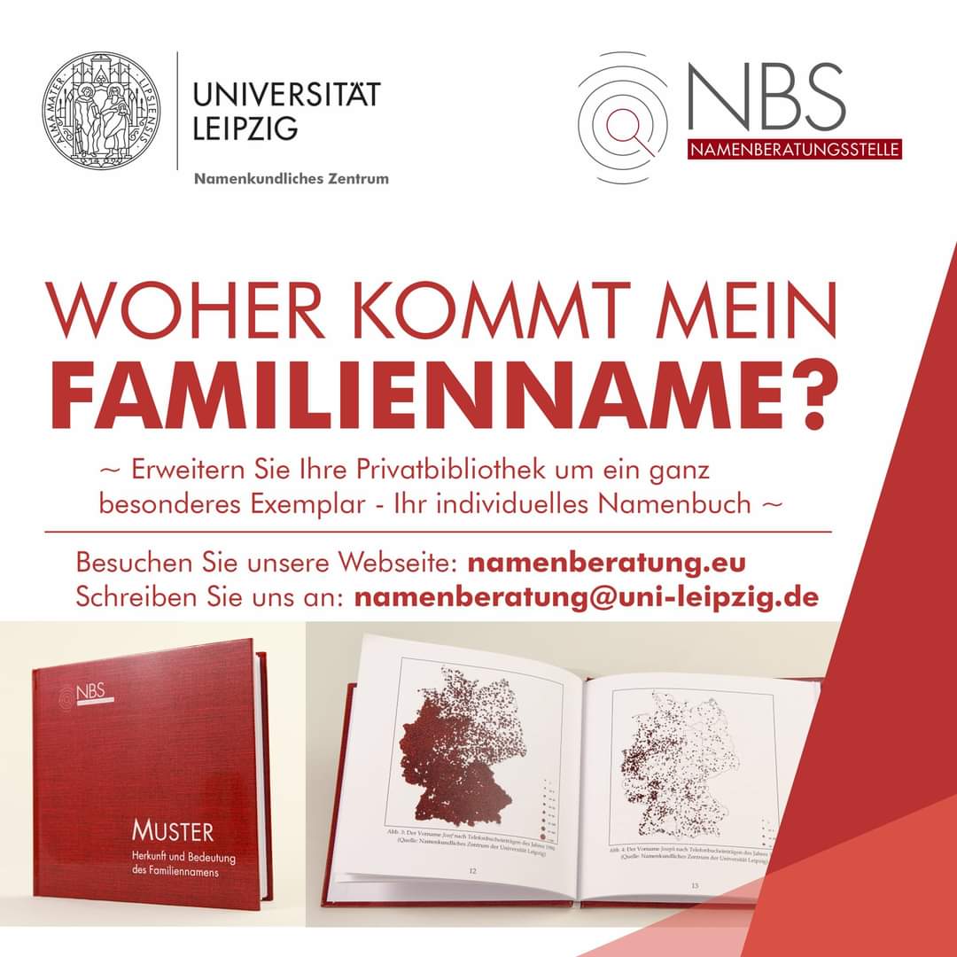 Wir alle haben einen, wir alle nutzen ihn täglich, er gehört zu uns - der Familienname. 
 Gutachten zu Familiennamen gibt es an der Uni Leipzig.  
#Familiennamengutachten #Gutachten #Geschenk  #Eigennamen #Familiennamen #namen #Namenforschung