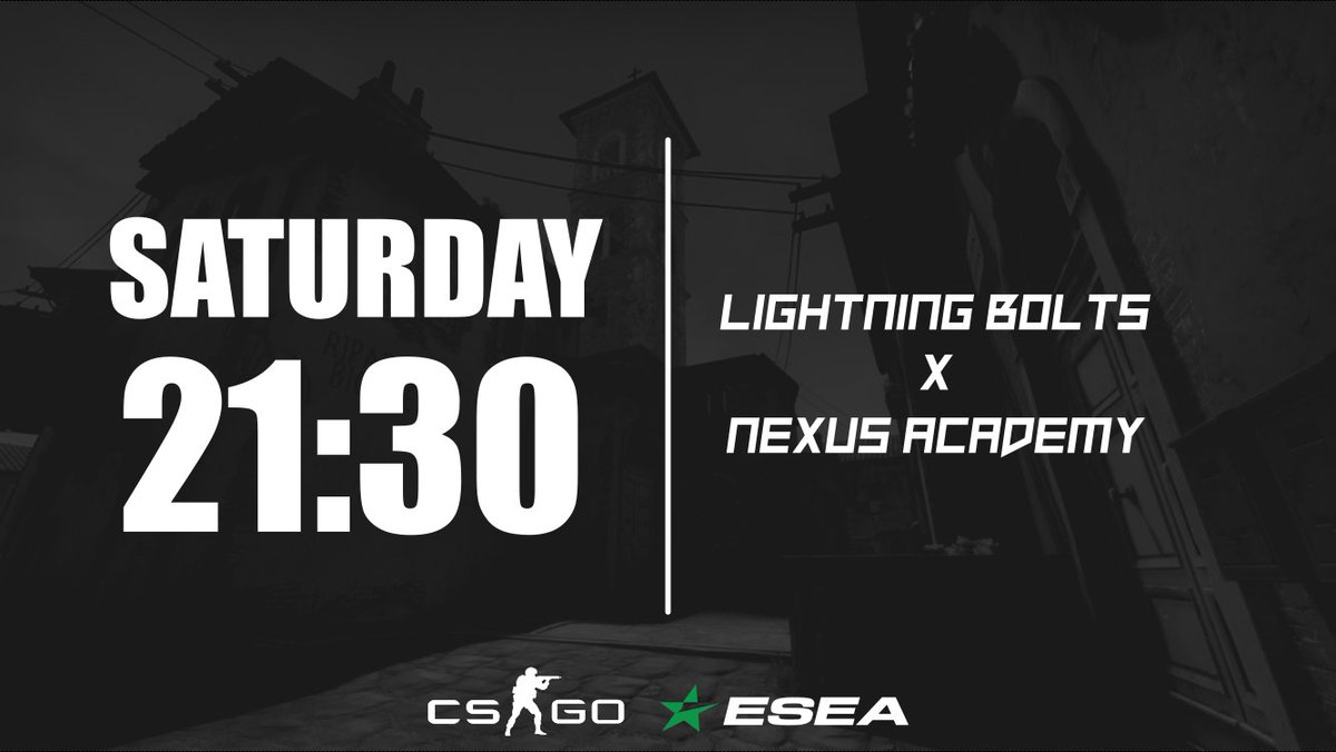Intermediate League Game
✔️Enemy: NexusAcademy
✔️Date: 29/10
✔️Time: 21:30
✔️ Map: Inferno
#esea #csgo