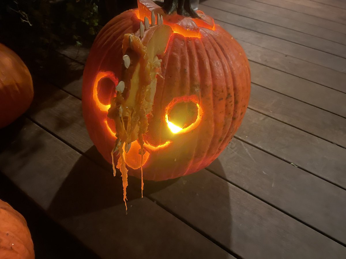 elly_jays's tweet photo. Straight from pumpkin hell #pochita https://t.co/GV4NiqQ7ZY