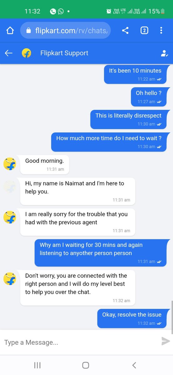 shagun_theking's tweet image. @Flipkart I&apos;ve been contacting to Flipkart to refund the money for the broken replacement. But they&apos;re mocking me, I&apos;ve complaint it hundred of times, they keep me waiting and disconnect the conversation. @flipkartsupport