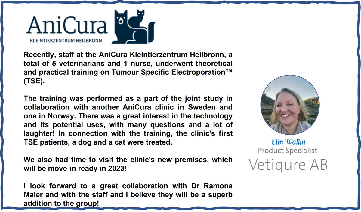 vetiqure's tweet photo. #vetiqure #tumourspecificelectroporation #animalcare #veterinarymedicine #medicaldevices #collaboration https://t.co/VrMd1uIRVx