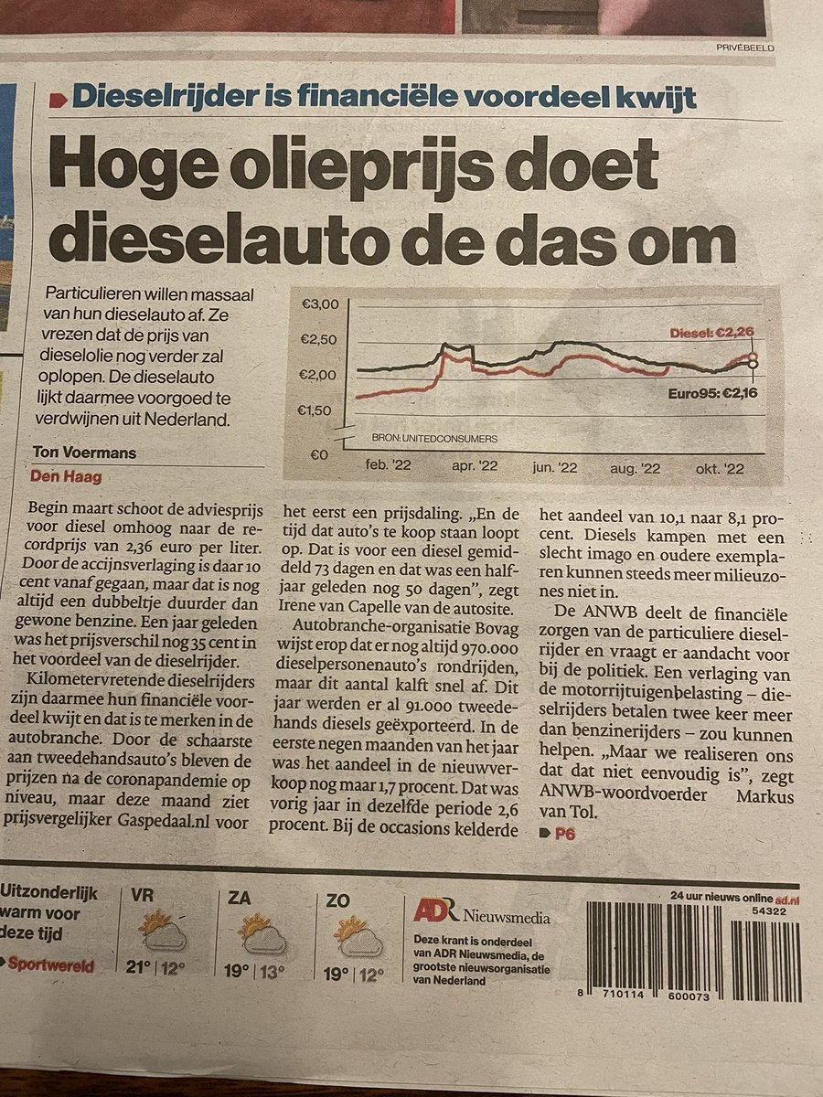 Is het duurzaam om mijn sjoemeldiesel nu verkopen? Wellicht voor de handel naar het Oostblok..#Audi #bovag #anwb #diesel #Dieselgate