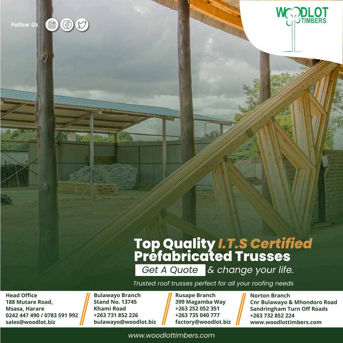 woodlottimbersz's tweet photo. HATIPERE POWER!
Buy all your roofing materials from the leading and trusted supplier in town. Get a free quote.
#roofingtimber #roofingtrusses #poles #fencingpoles https://t.co/EJFu9bviio