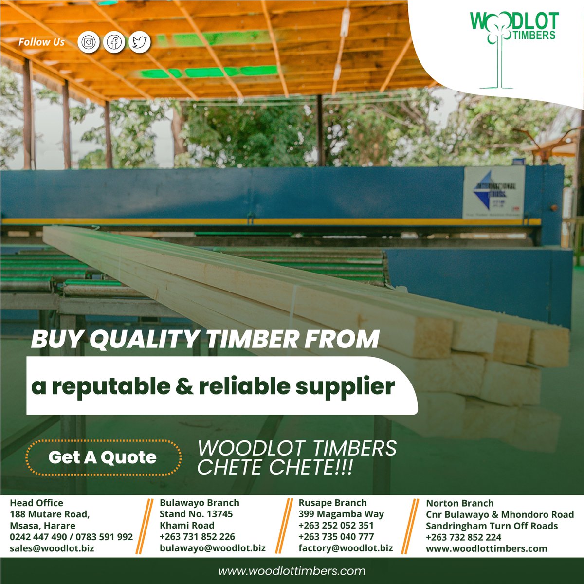 woodlottimbersz's tweet photo. HATIPERE POWER!
Buy all your roofing materials from the leading and trusted supplier in town. Get a free quote.
#roofingtimber #roofingtrusses #poles #fencingpoles https://t.co/EJFu9bviio