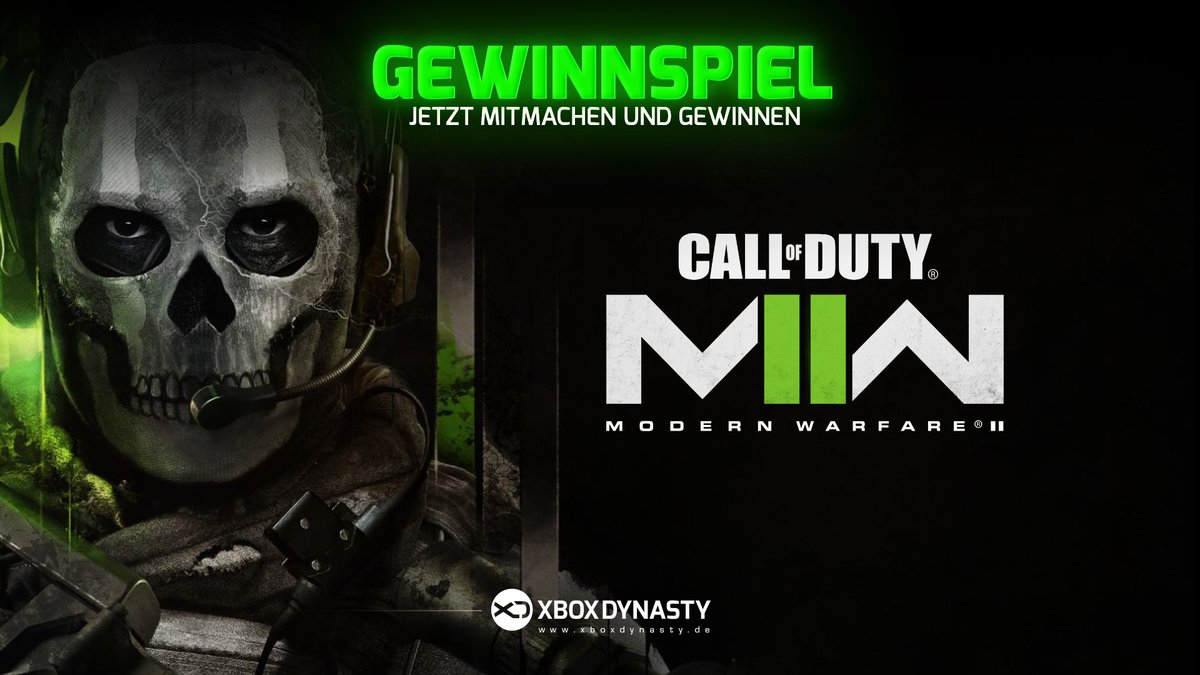 #Gewinnspiel - Gewinnt Call of Duty: Modern Warfare II 1.) Folgt @xboxdynasty auf Twitter☑️ 2.) Like & RT diesen Tweet💙🔁 3.) Antwortet und @-markiert eine(n) Freund(in)👀 ⚠️ Weitere Gewinnchancen + Teilnahmebedingungen: xboxdynasty.de/news/xboxdynas… #Giveaways #CallofDuty #Xbox