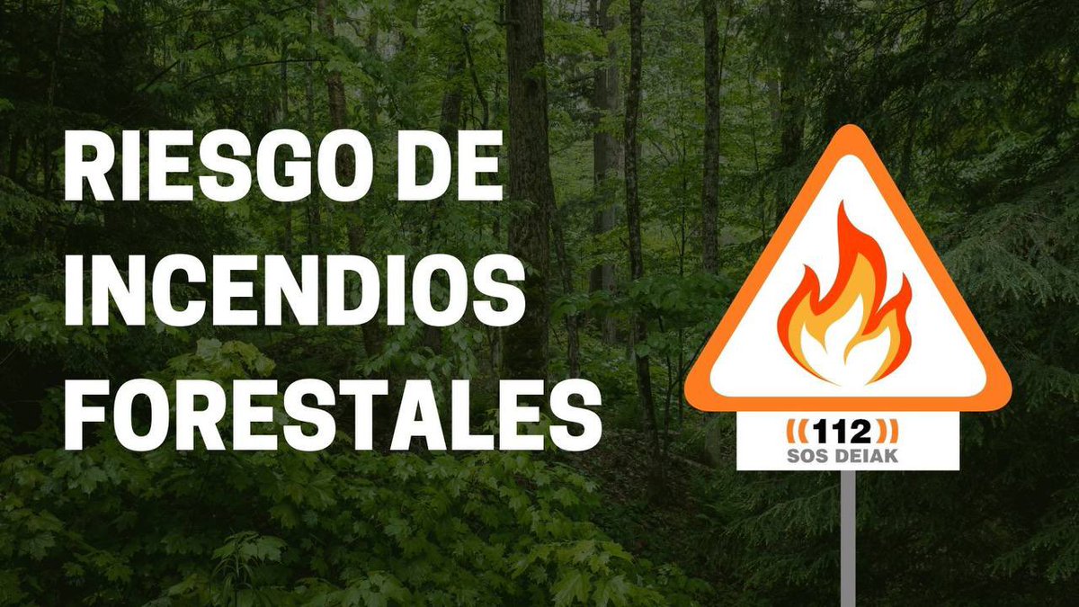 112_SOSDeiak's tweet photo. ⚠ RECORDAMOS 

🌳🔥Durante la situación de emergencia se establecen las siguientes restricciones y prohibiciones: 
 
✔Cualquier empleo del fuego, o actividades que puedan generarlo, como el uso de maquinaria susceptible de producir deflagración, chispas o descargas eléctricas. https://t.co/J0NnFUwEdF
