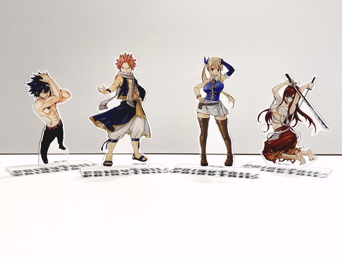 📣FAIRY TAIL版画展グッズNEWS📣版画展開催を記念して #FAIRYTAIL のアクリルフィギュアの制作サンプ