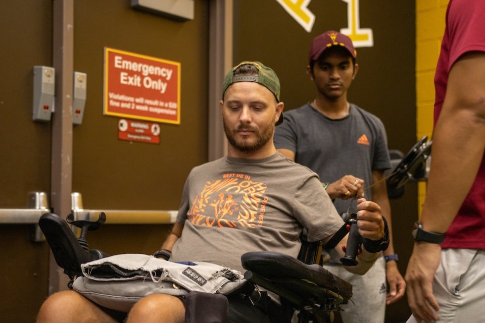 Garrett Tanner, who is studying #DigitalMarketing, plans to minor in #DisabilityStudies. He currently leads the Accessibility Coalition and is one of the group's founders. This is his first semester as a participating athlete with Devils Adapt. bit.ly/3FrMdxx @asunews