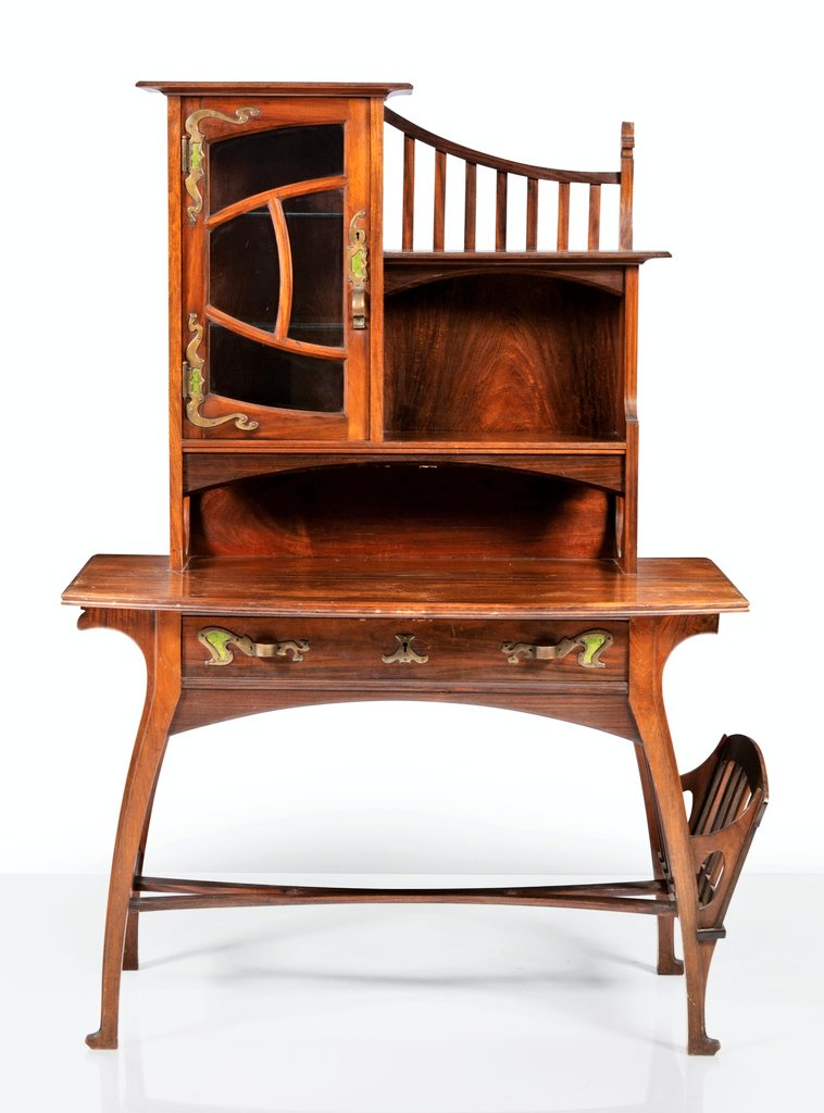 An Art Nouveau desk from c. 1900 by Belgian designer Gustave Serrurier-Bovy.