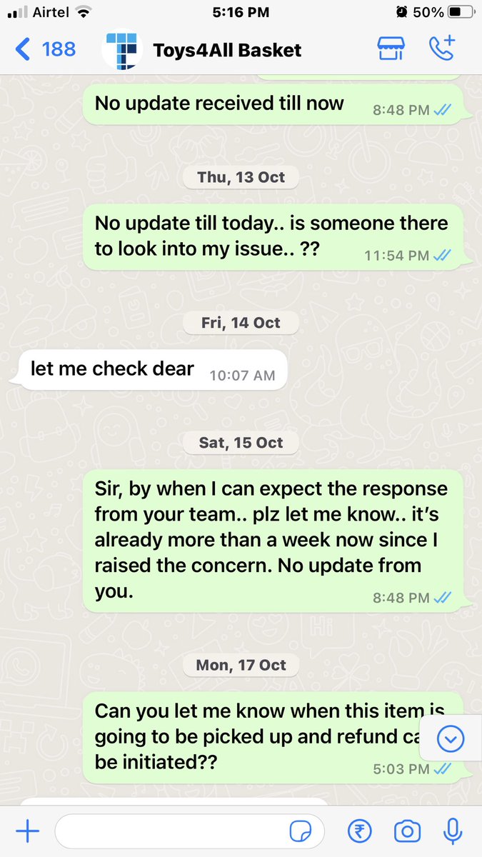 Pathetic service and product from Toys4All.in .. never go for their services.. consumer affairs, please seal such cheat e-com companies.. they are big fraud #toys4all, #consumerprotection #ConsumerSafety @consumercourtin @Toys4all