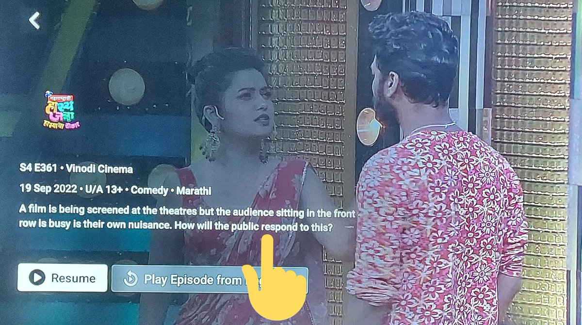 RegeAshay's tweet photo. @SonyLIV
May we have this in मराठी please🙏 https://t.co/zUpifnTFIq