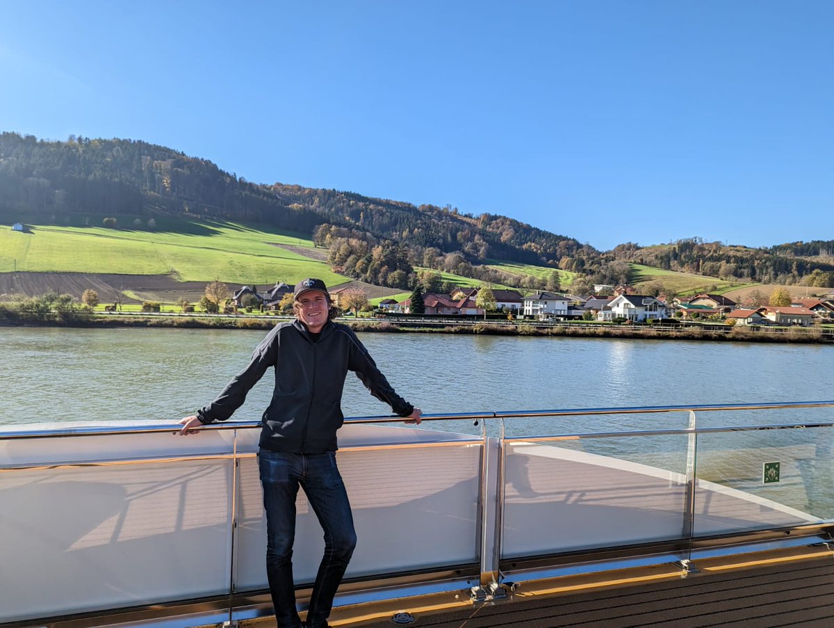 DevinCuddy's tweet photo. Cruising the Danube with @StewartTravelGr 

#Austria https://t.co/wKjrTkQLQi
