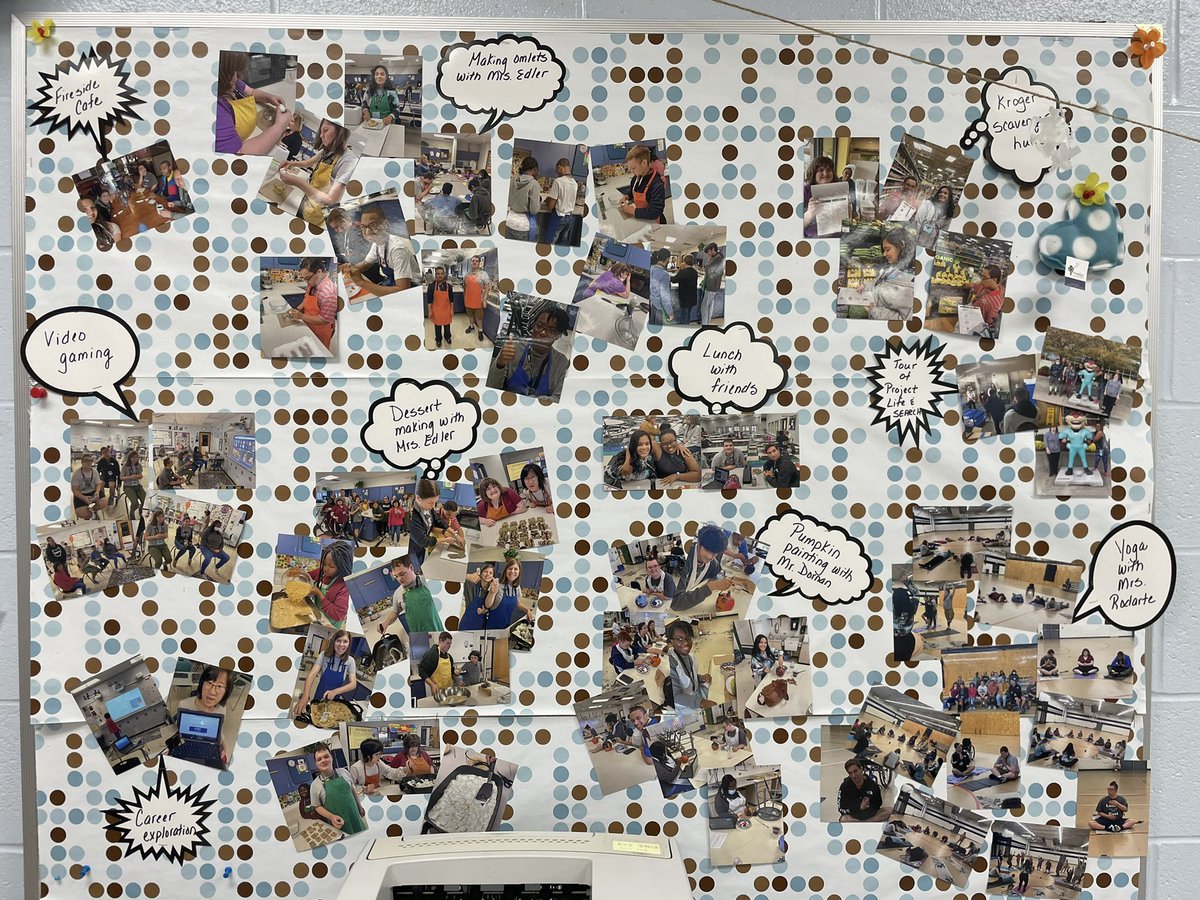 Love my new bulletin board.  It reflects all the fun we had on a nontraditional school day, filled with community outings and functional activities.  #WEareLakota