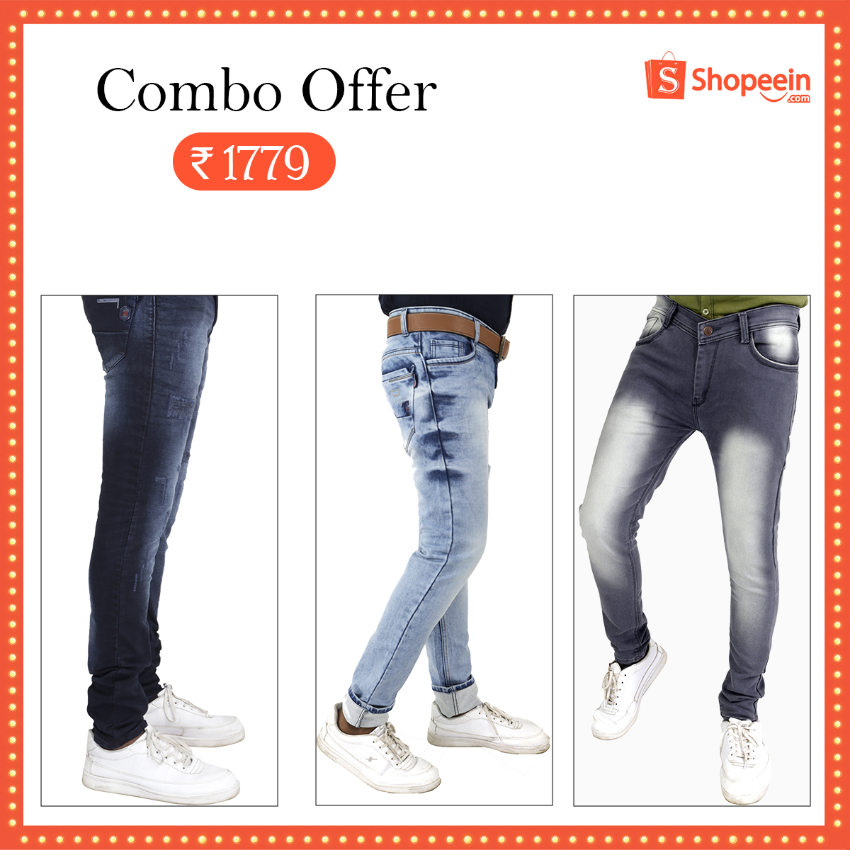 ShopeeinCom's tweet photo. MEN'S YES BRAND SKINNY FIT JEANS (Pack of 3)
Brand: YES BRAND
Price : ₹1779
Color : Light blue, ash , Grey
Use Coupon Code For 50% Discount : SHOP50
WEEKEND OFFERS GOING ON: https://t.co/k7bgGhHtlu
#ComboOffers #OnePlusOneOffer #WeekendSale https://t.co/mTDCn331BS