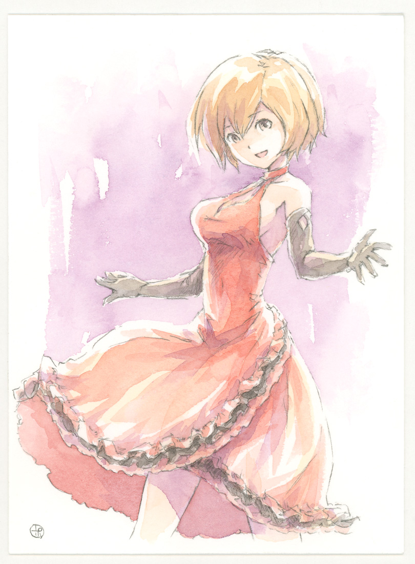 メイコ(VOCALOID) 「スカーレットなMEIKOさん描きました!ちょっとスカートの丈長めでふわっと。カワ」|エポキシパテのイラスト