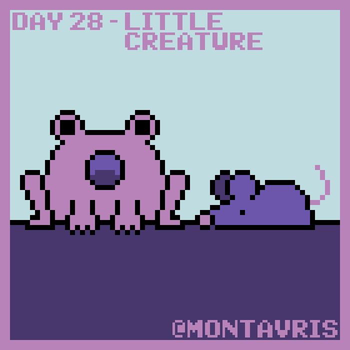 Montavris's tweet photo. Day 28 of #froggyfall
#littlecreature
#pixelart https://t.co/peIpDJSDg2