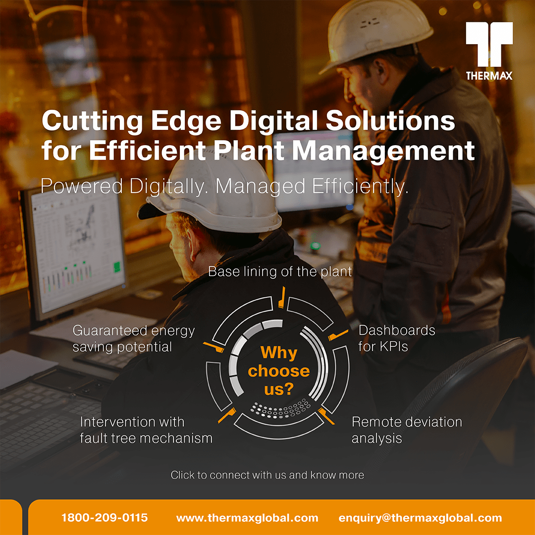 Thermaxglobal's tweet photo. #ThermaxEnergyManagementSolutions help improve #plantefficiency. By using cutting-edge #digital tools and rich industry experience, our experts support customers to achieve their #sustainability goals. Click here to contact us https://t.co/tPiH1RCzVA https://t.co/QZfSC11xO0