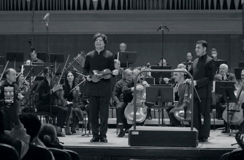 ArmPhilharmonic's tweet photo. Incredible concert with the outstanding violinist #AugustinHadelich at #AramKhachaturianConcertHall under the baton #EduardTopchjan 
25 October 2022, Yerevan @Augustin_Fan https://t.co/StDEMoEFDx
