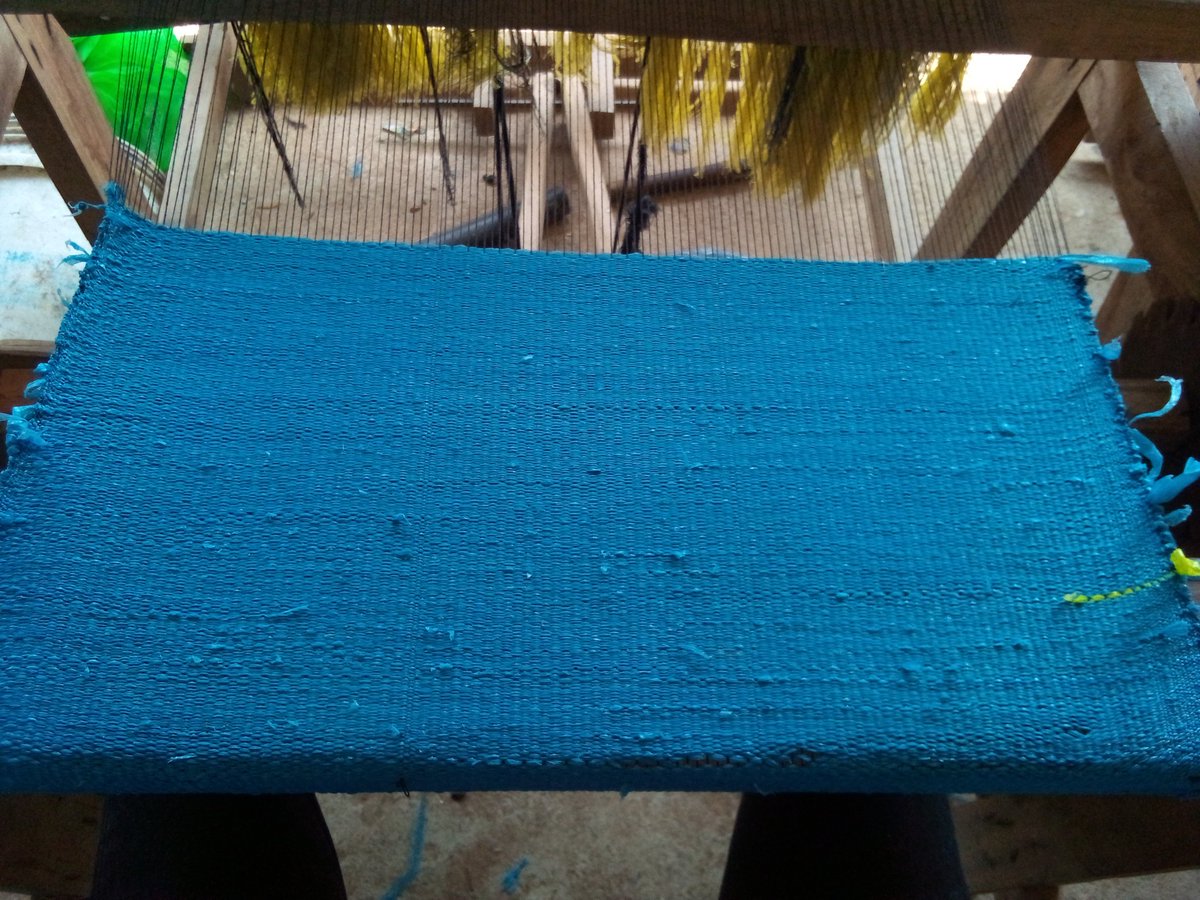 The conversion of waste single-use plastic bags into a fabric( PLABRIC)

This unique plabric is created from 90% waste material. Warp + Weft. 

We are committed to fostering a zero-waste circular economy lifestyle.And empowering local community women to leverage waste for wealth.