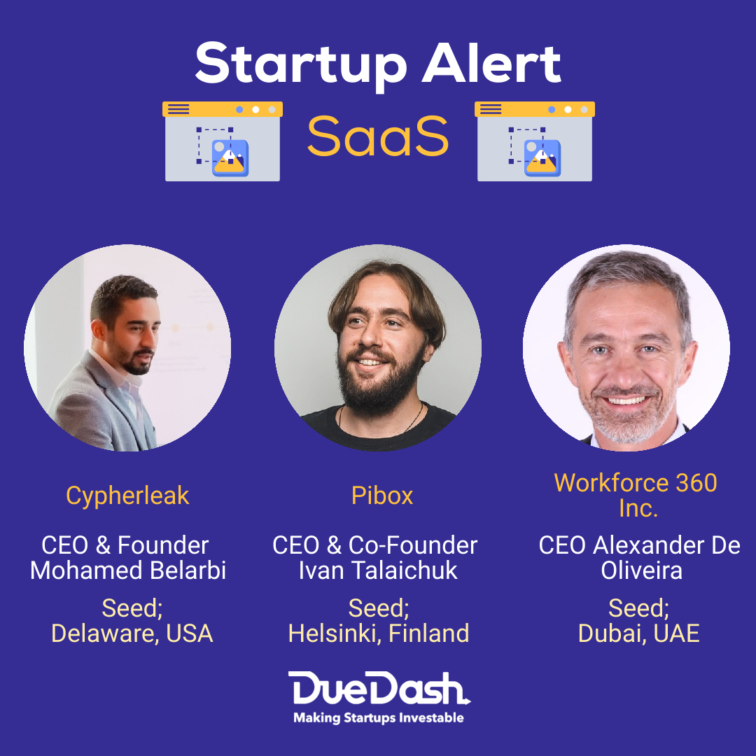 duedash_network's tweet image. 🚨 SaaS Startup Alert! Learn more about these amazing startups and as an investor get the data you need to make your investment decision.