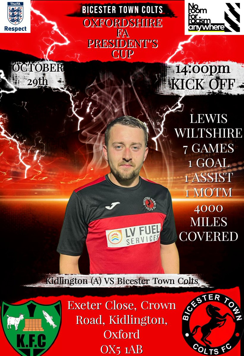 🏆⚽

Cup action for Bicester 1st team this weekend away vs <a href="/KAFCOfficial/">Kidlington A</a>

Come and support the team

UTB 🔴⚫🔴⚫🔴

#FOOTBALL #GRASSROOTSFOOTBALL #MATCHDAY #LETSGO #CUPGAME <a href="/Official_BTCFC/">🔴 Bicester Town Colts Fc ⚫</a> <a href="/KAFCOfficial/">Kidlington A</a> <a href="/OxfordshireFA/">Oxfordshire FA ⚽</a>