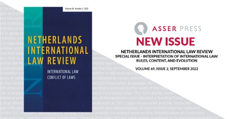 TMCAsser's tweet photo. 📣New #SpecialIssue of the Netherlands International Law Review #NILR on interpretation of #internationallaw!

It covers formal methods of interpreting #intlaw beyond treaties, including historical &amp; practical perspectives.

🔓4 #OpenAccess articles

https://t.co/24PgENFCDi https://t.co/k38d2cxGHU