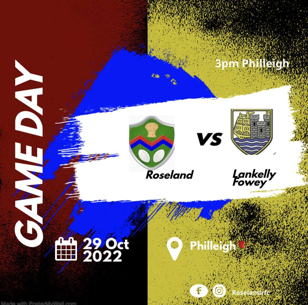 🔴FIXTURE🔵

This weekend, we host <a href="/lankellyfowey/">Lankelly Fowey RFC</a>!

We will be looking to carry on the momentum from last week's victory!

🌹🌹🌹
