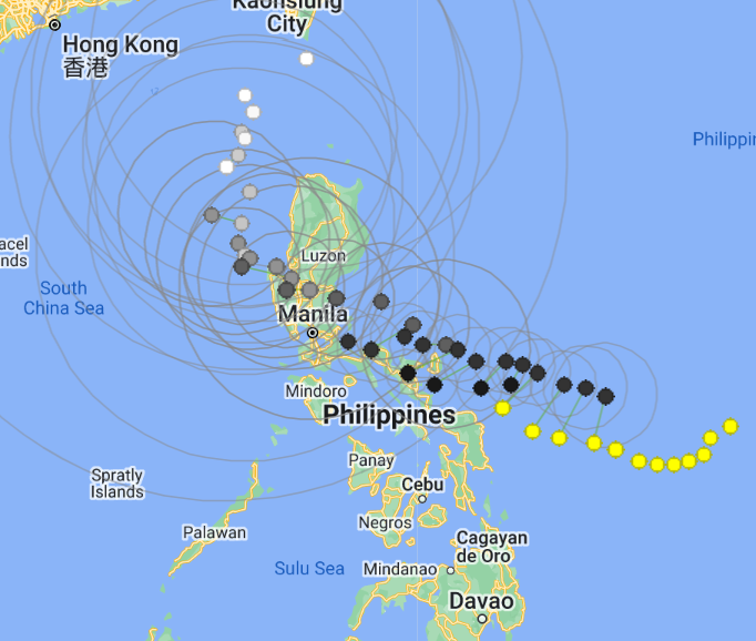 ZPalmarez's tweet photo. @zaido_aquino The rain is more of a concern for Tropical Storm #PaengPH / #Nalgae - looks like the whole Philippines is affected. It is also expected to landfall several times. Continue praying. https://t.co/GHcq7VmrOm