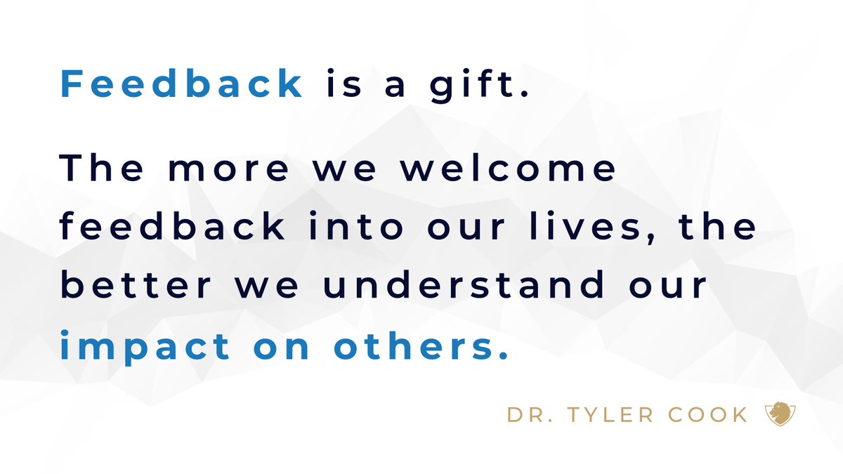 Who in your life have you given permission to give you open and honest feedback?  We need healthy support systems in our life to help foster our growth.
#authenticleadership #feedback #supportsystems