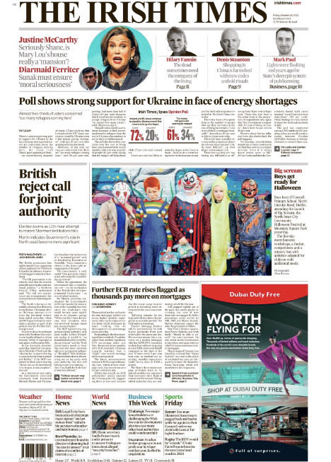 Today’s <a href="/guardiannews/">Guardian news</a> front page the day after more devastating #climate news released. 

Compare &amp; contrast with <a href="/IrishTimes/">The Irish Times</a>. It’s all about media priorities, simple as that.