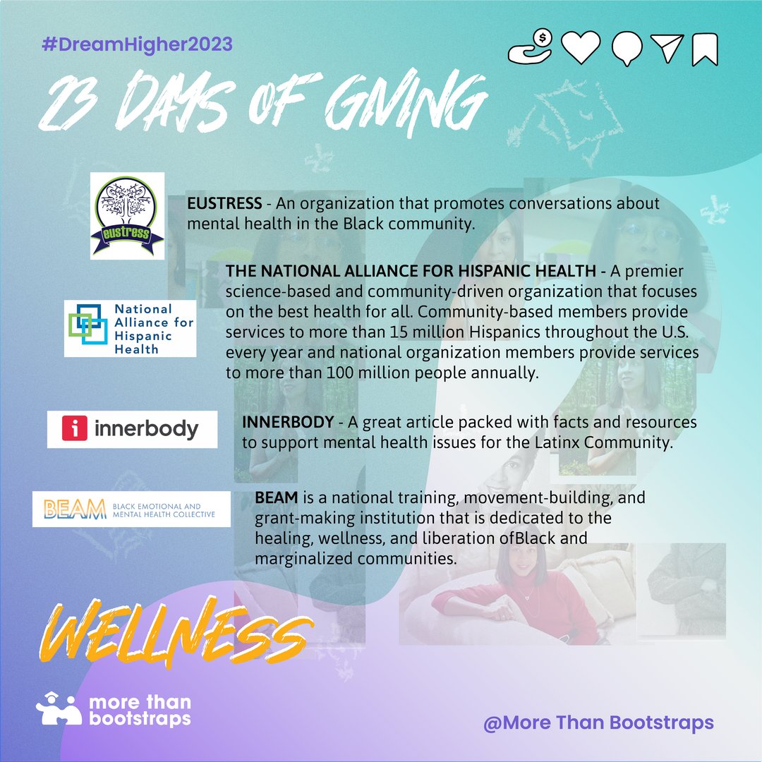 MBootstraps's tweet image. Underrepresented students carry the burden of past and ongoing discrimination, racism, and structural inequality. Give our students the time and space for wellness. 

Donate: bit.ly/MTBDonate23
Venmo: @morethanbootstraps

#CelebrateFirstGen #dreamhigher2023 #23daysofgiving