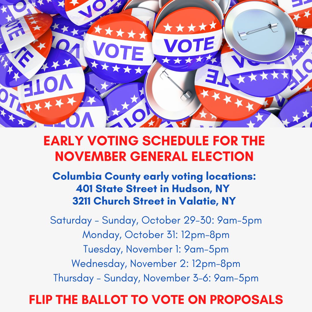 Your vote counts! Early Voting kicks off tomorrow, Saturday, October 29 at 9am. Be sure to turn your ballot over to vote on ballot proposals. 

Hudson residents - look for Proposal 2, the Hudson Area Library’s ballot proposition. 

Find out more at hudson.fundourlibraries.org