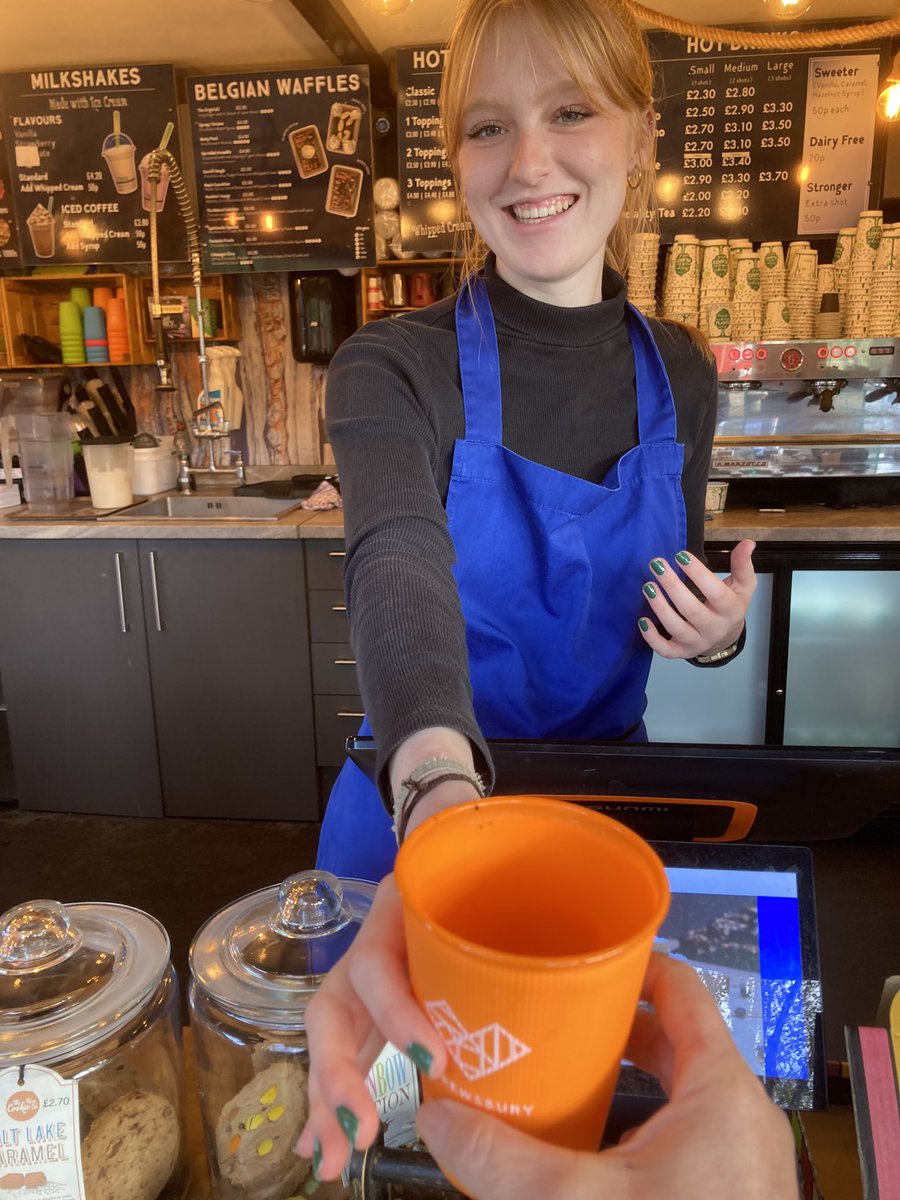 shrewsburycup's tweet photo. @shrewsburycup really is v simple! Susie picked up her #zerowaste #coffee from @TasteShrewsbury in #mardol - strolled through town & dropped her cup off at #coffeeevolution in the #Quarry - it doesn’t cost you or the planet anything 🙏💚🌎✅ https://t.co/MD3qIKl4QR