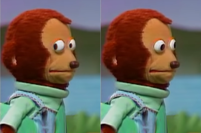 Awkward Monkey Looking Away Puppet Meme