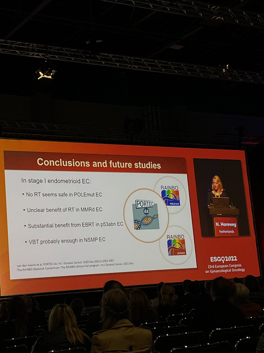 Amazing lecture about one of the hot topics in #GYNONC! RT improves survival in p53 patients! #ESGO2022 @ESGO_society @OncoAlert @ENYGO_official @IJGConline